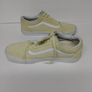 Unisex Van's Off The Wall Neon Yellow Green Suede, sz 9 men's, 10.5 lad…